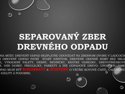 Zber drevného odpadu