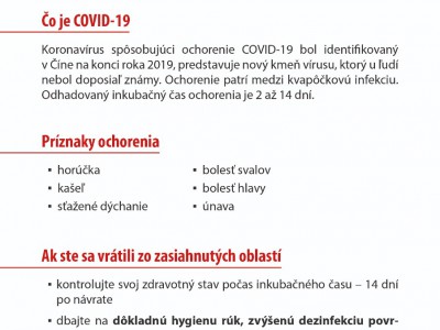 KKoronavírus leták - odporúčania 01